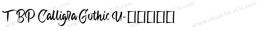 TBP Calligra Gothic U字体转换